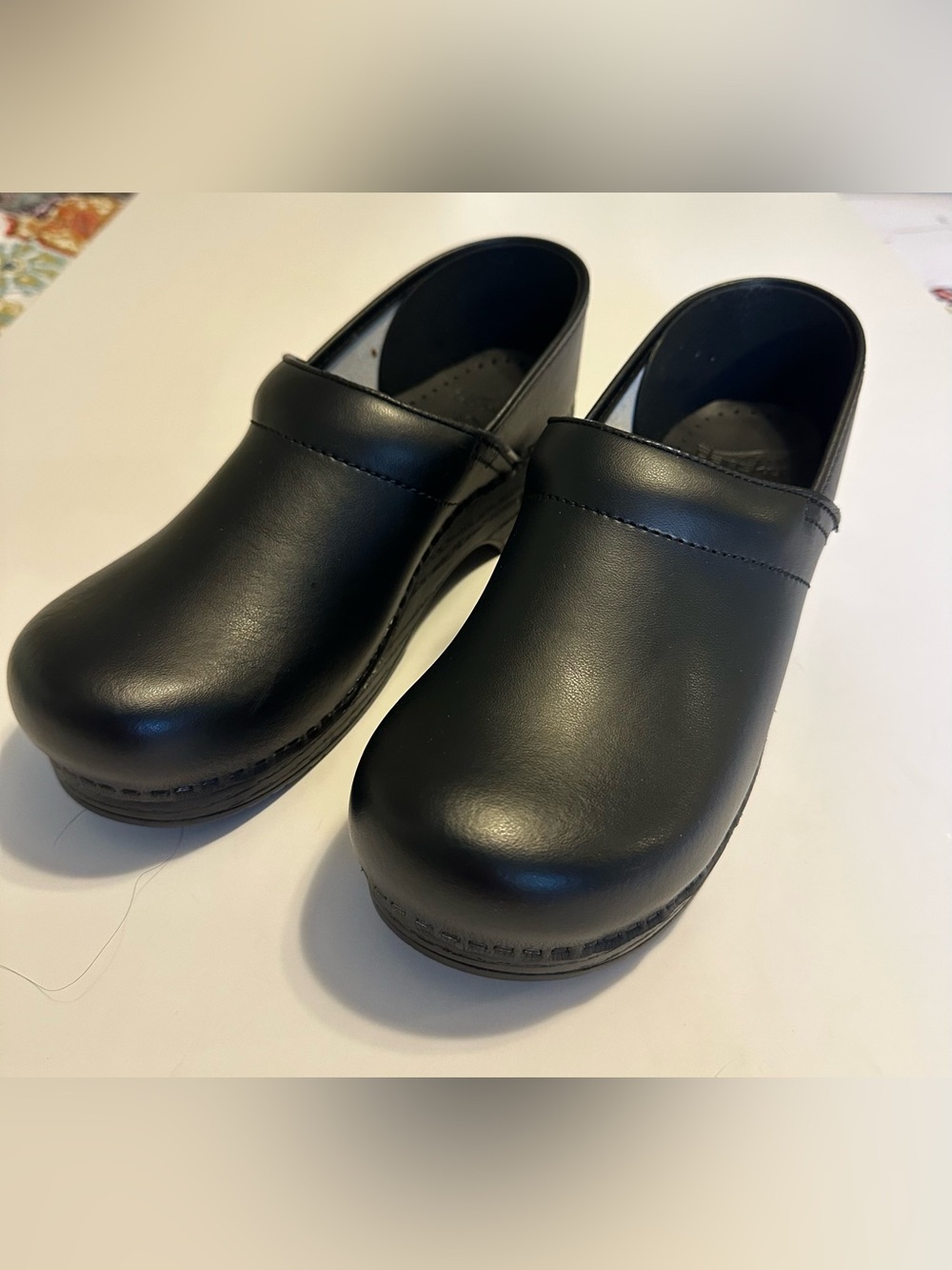 Dansko Black Leather Clogs sz 42